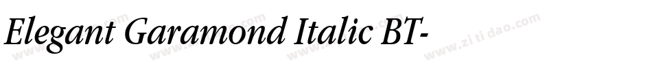 Elegant Garamond Italic BT字体转换